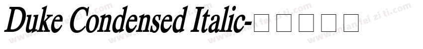 Duke Condensed Italic字体转换